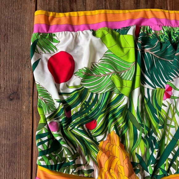 Trina Turk Strapless Tropical Print Romper | Size Small - Picture 7 of 9